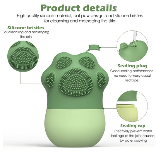 7234 Ice Roller For Face Massage Eye Anti-leak Silicone Ice Face Roller Ice Mould With Cleansing Brush Ice Facial Roller For Eliminate Edema Calm Skin Shrink Pore Women Skin Care