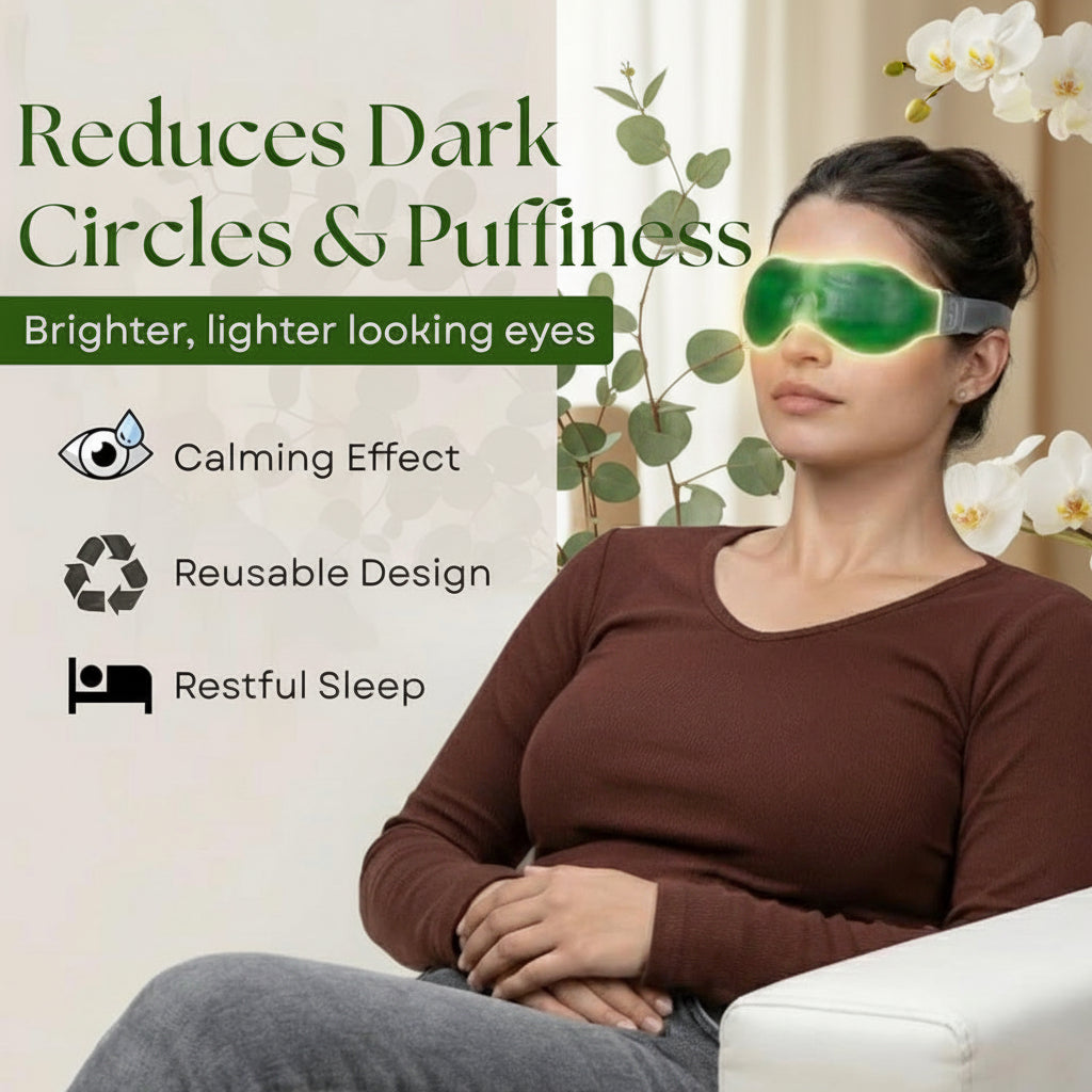 Aloe Vera Eye Mask for Dark Circles & Relaxation - Pack of 2