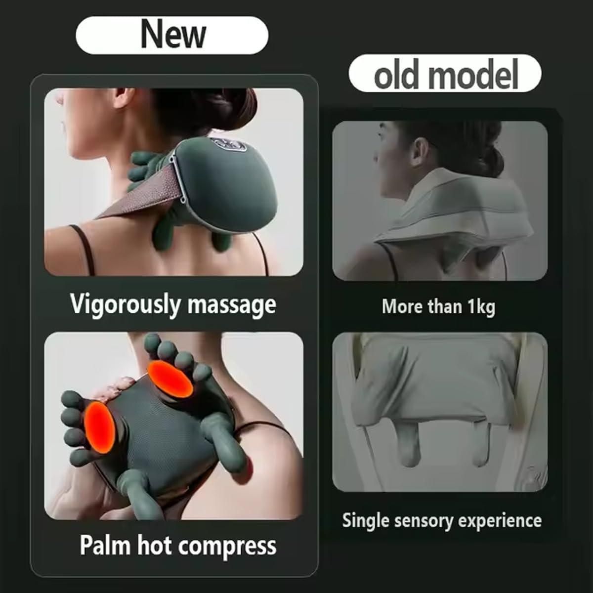 Shoulder & Neck Massager with Dual-Zone Heat Therapy