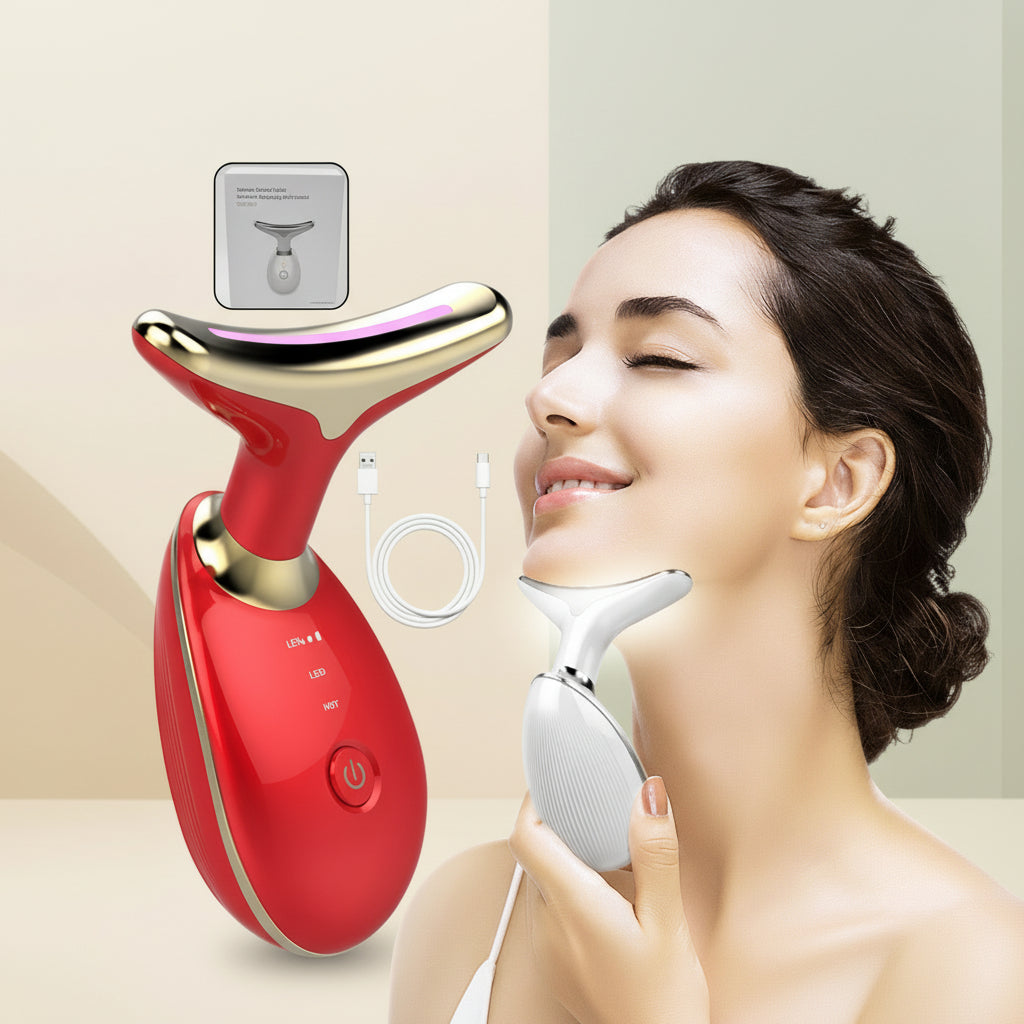 Electric Face Massager Wrinkle Remover Led Photon Face Beauty Device (1 Pc)
