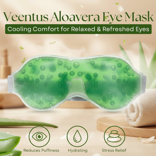 Aloe Vera Eye Mask for Dark Circles & Relaxation - Pack of 2