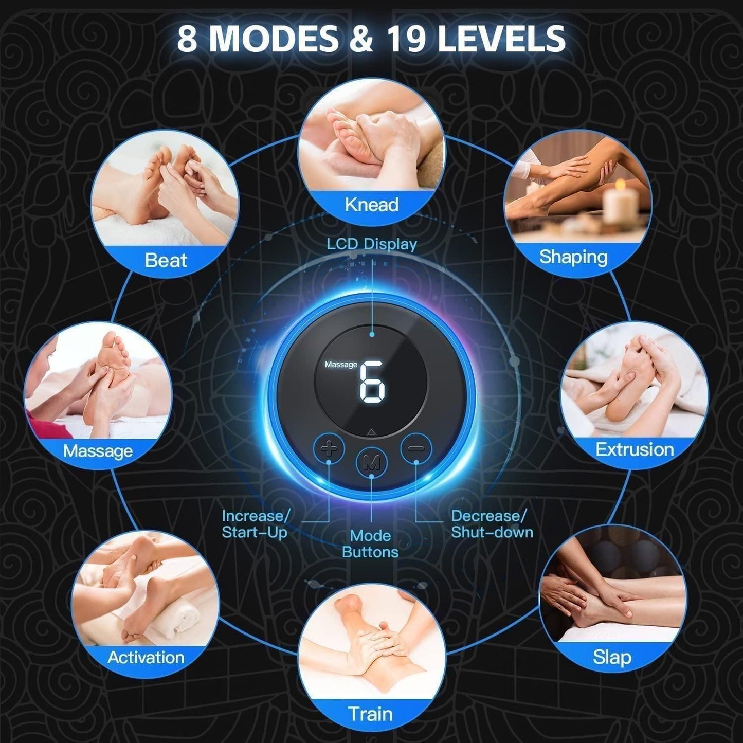 EMS Foot Massager Pad - Electric Vibrating Foot Therapy