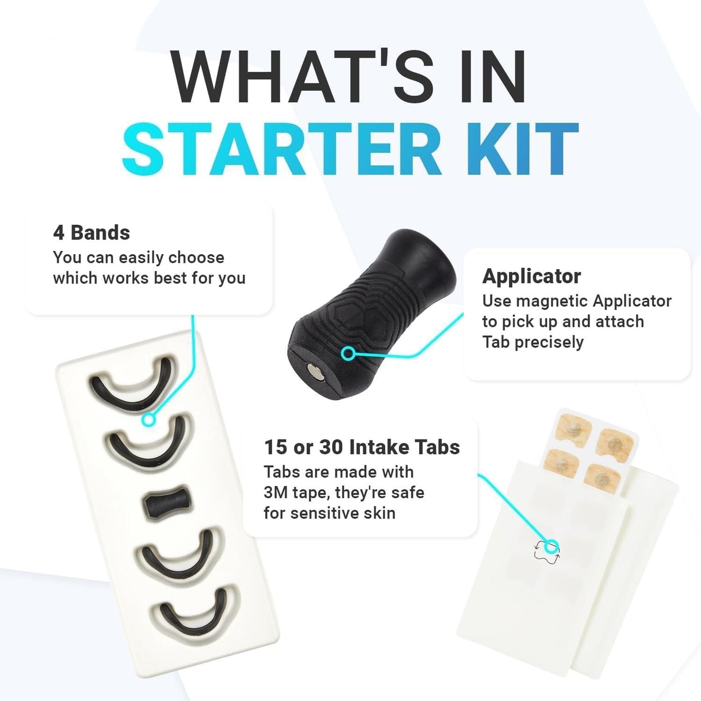 Silicone Nasal Strips - Reusable Breathing Aid Starter Kit