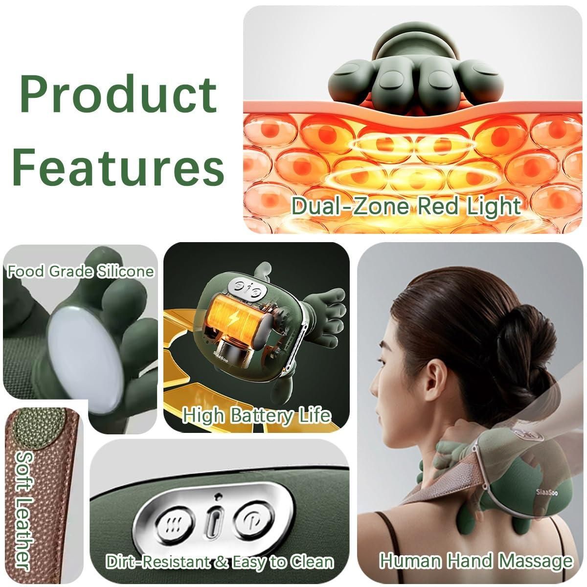 Shoulder & Neck Massager with Dual-Zone Heat Therapy