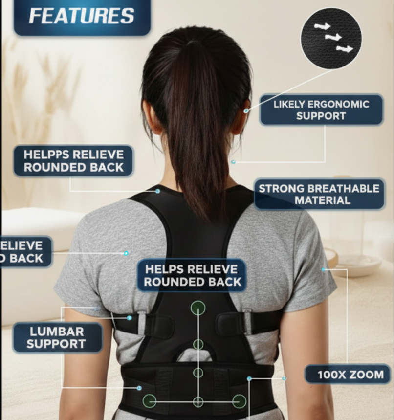 Adjustable Posture Corrector Belt - Unisex Back Support