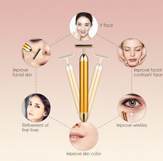 24k Gold Electric Facial  Massager - Anti-Aging Facial Tool