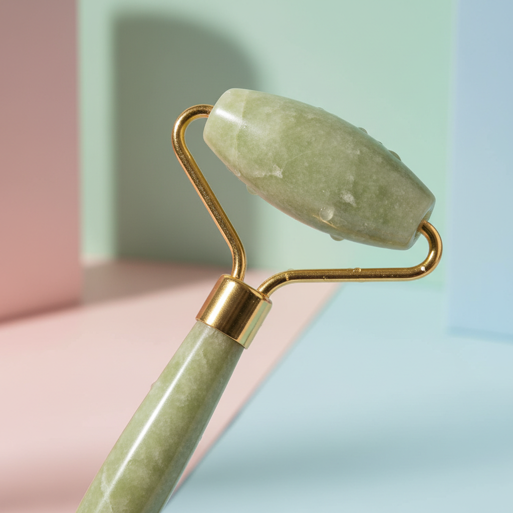 Close-up of jade stone texture